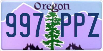 OR license plate 997PPZ