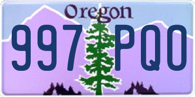 OR license plate 997PQO