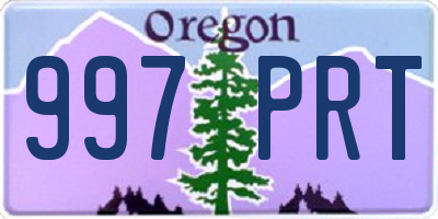 OR license plate 997PRT