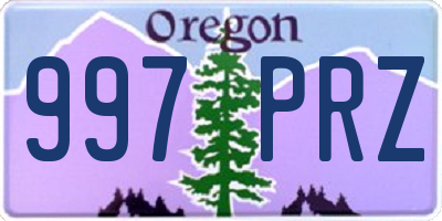 OR license plate 997PRZ