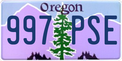 OR license plate 997PSE