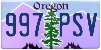 OR license plate 997PSV