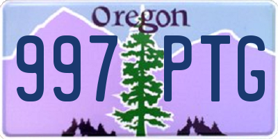 OR license plate 997PTG