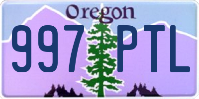 OR license plate 997PTL