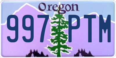 OR license plate 997PTM