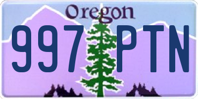 OR license plate 997PTN