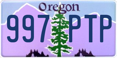 OR license plate 997PTP