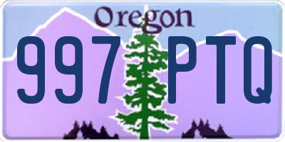 OR license plate 997PTQ