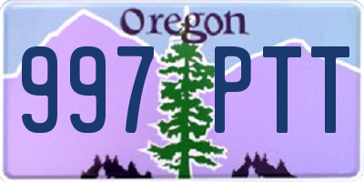 OR license plate 997PTT