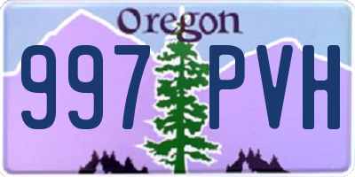 OR license plate 997PVH
