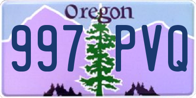 OR license plate 997PVQ