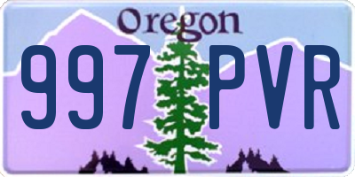 OR license plate 997PVR