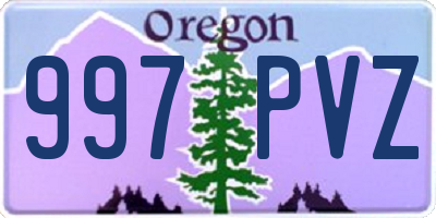 OR license plate 997PVZ