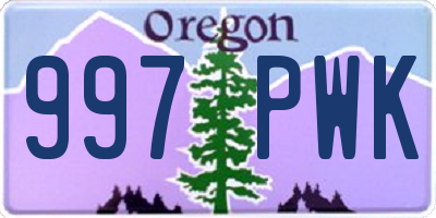 OR license plate 997PWK
