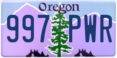 OR license plate 997PWR