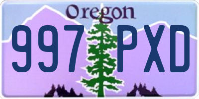 OR license plate 997PXD