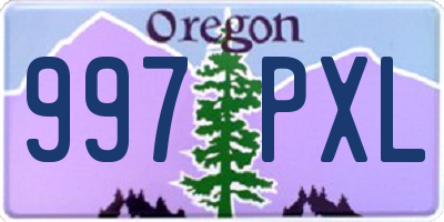 OR license plate 997PXL