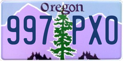 OR license plate 997PXO