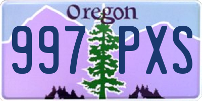 OR license plate 997PXS