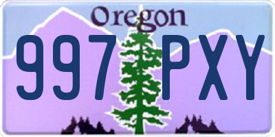 OR license plate 997PXY