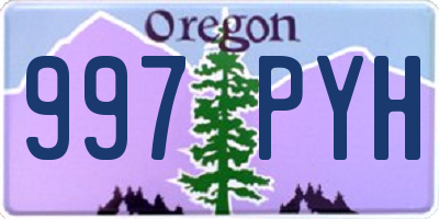 OR license plate 997PYH
