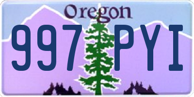 OR license plate 997PYI