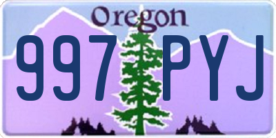 OR license plate 997PYJ