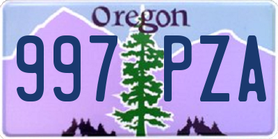 OR license plate 997PZA