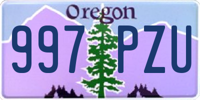 OR license plate 997PZU