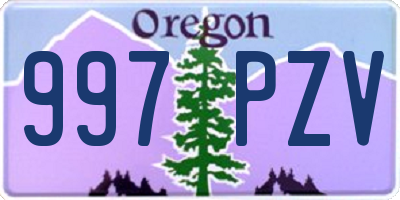 OR license plate 997PZV