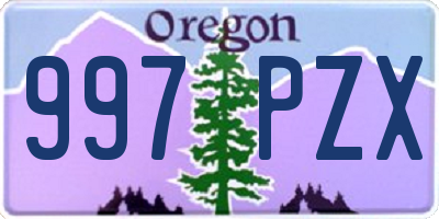 OR license plate 997PZX