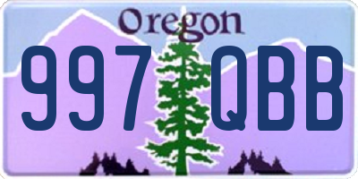 OR license plate 997QBB