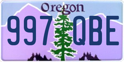 OR license plate 997QBE