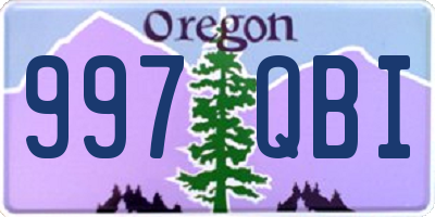 OR license plate 997QBI