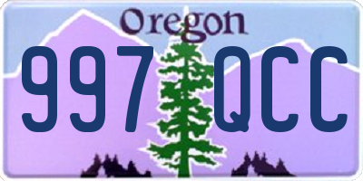 OR license plate 997QCC