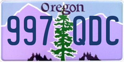 OR license plate 997QDC
