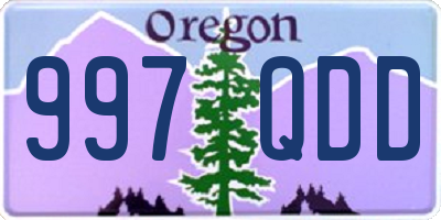OR license plate 997QDD