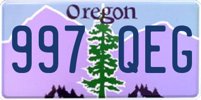 OR license plate 997QEG