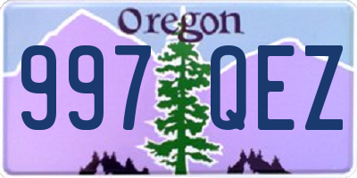 OR license plate 997QEZ