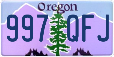 OR license plate 997QFJ