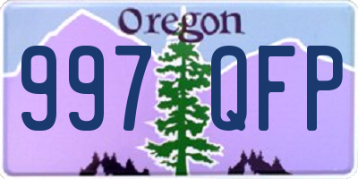 OR license plate 997QFP