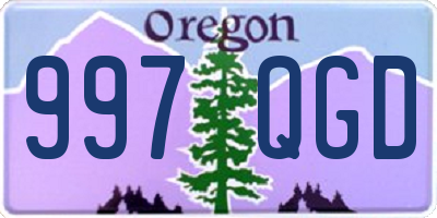 OR license plate 997QGD