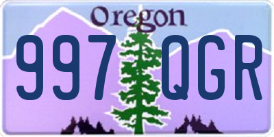 OR license plate 997QGR