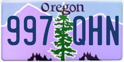 OR license plate 997QHN