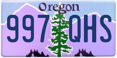 OR license plate 997QHS