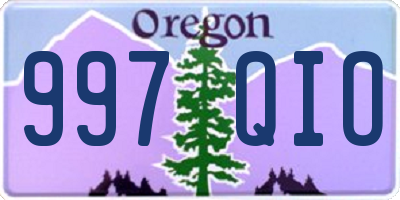 OR license plate 997QIO