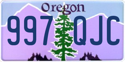 OR license plate 997QJC