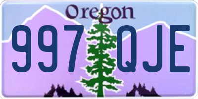 OR license plate 997QJE