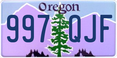 OR license plate 997QJF