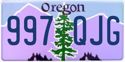 OR license plate 997QJG